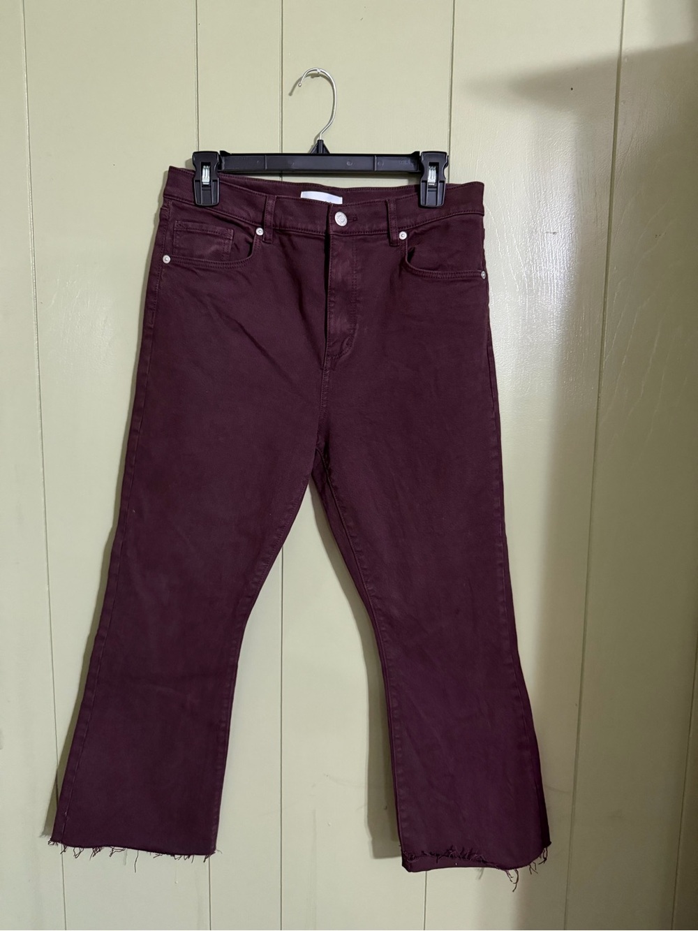 Lift Women’s Maroon Crop Flare Jeans